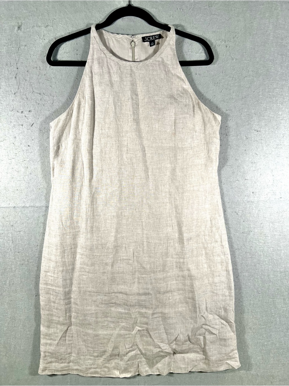 J Crew Women’s MT Cotton Dress Gray Sleeveless Shift Minimalist Summer Casual